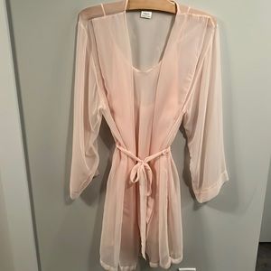 Sweet pink robe and nightie